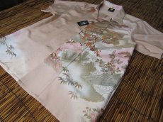 画像1: 着物アロハシャツ　Lサイズ　＃５６１ (1)