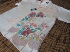 画像1: 着物アロハシャツ　Mサイズ　＃２１０ (1)