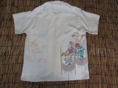 画像4: 着物アロハシャツ　Mサイズ　＃２１０ (4)