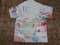 画像4: 着物アロハシャツ　Mサイズ　＃５４１ (4)