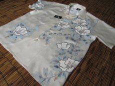 画像1: 着物アロハシャツ　XLサイズ　＃７４８ (1)