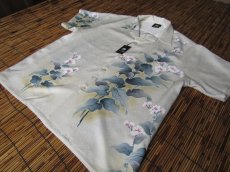 画像1: 着物アロハシャツ　XLサイズ　＃７５０ (1)