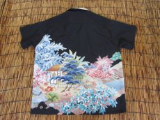 画像4: 着物アロハシャツ　XLサイズ　＃７５５ (4)
