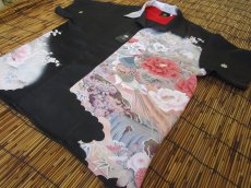 画像1: 着物アロハシャツ　XLサイズ　＃７５４ (1)