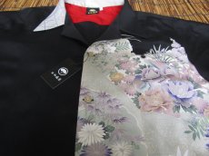 画像3: 着物アロハシャツ　Lサイズ　＃７６１ (3)