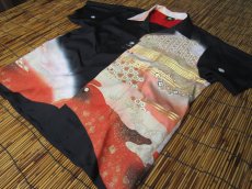 画像1: 着物アロハシャツ　Lサイズ　＃７６０ (1)
