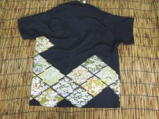画像4: 着物アロハシャツ　Mサイズ　＃７６２ (4)