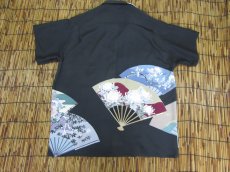 画像4: 着物アロハシャツ　Mサイズ　＃７６３ (4)