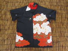画像2: 着物アロハシャツ　Sサイズ　＃７７１ (2)
