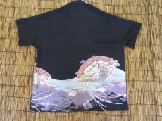画像4: 着物アロハシャツ　XLサイズ　＃７７５ (4)