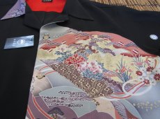 画像3: 着物アロハシャツ　XLサイズ　＃７７５ (3)