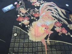 画像3: 着物アロハシャツ　XLサイズ　＃７７２ (3)