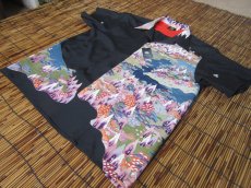 画像1: 着物アロハシャツ　Lサイズ　＃７７８ (1)