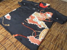 画像1: 着物アロハシャツ　Lサイズ　＃７８１ (1)