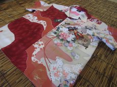 画像1: 着物アロハシャツ　XLサイズ　＃７８２ (1)