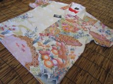 画像1: 着物アロハシャツ　XLサイズ　＃７８５ (1)