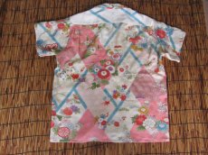 画像4: 着物アロハシャツ　Lサイズ　＃７８７ (4)
