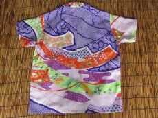 画像4: 着物アロハシャツ　Lサイズ　＃７８８ (4)