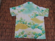 画像4: 着物アロハシャツ　Lサイズ　＃７９３ (4)